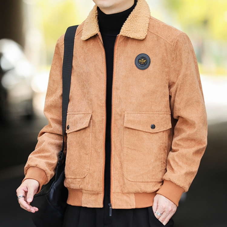 Autumn and Winter Casual Jacket Vintage Corduroy Lapel Coat