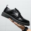 Men Breathable Leather Shoes Business Casual Increased Waterproof Martin Boots