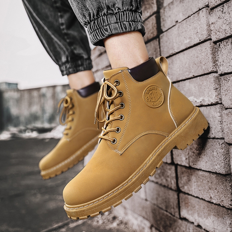 High Top Thick-soled Martin Boots Heightening Casual Work Shoes