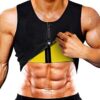 Men Fitness Corset Neoprene Sports Tummy Control Shapewear Zipper Tank Top Workout Wear
