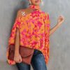 Summer Halter Hollow Batman Sleeve Stitching Printed Shirt