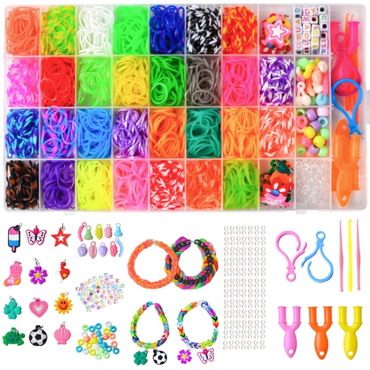36 Grid Loom Rainbow Rubber Band DIY Kids Braided Bracelet