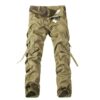 Mens Multi-Pocket Cotton Overalls Casual Sports Pants