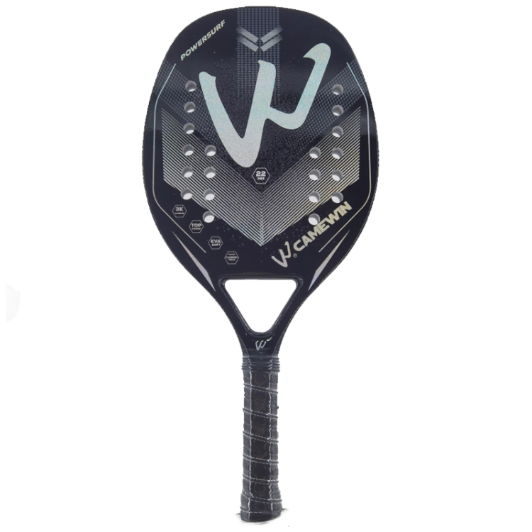 CAMEWIN 3K Carbon Fiber Rough Surface Beach Tennis Racket With Cover Bag