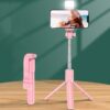 70cm Bluetooth Selfie Stick Tripod With Fill Light for Phone Mini Portable Handheld Photography Device