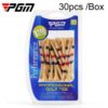 30pcs /Box PGM QT030 Golf Bamboo Tee Adjustable Height Spikes Golf Depth Marker Tee