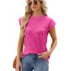 Ladies Summer Round Neck Loose Short Sleeve T-Shirt