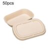50pcs Light Food Salad Disposable Pulp Packing Box Biodegradable Eco-Friendly Fast Food Container Lunch Box