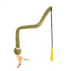 Snake Teaser Stick Plush Feather Long Pole Interactive Self Playing Cat Toy