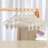 5pcs Non-slip Hanging Clothes Rack With Clips Household Non-Tracking Adult Clothes Hanger