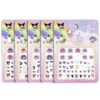 5pcs /Set Sanrio Children Non-toxic Waterproof Luminous Nail Stickers