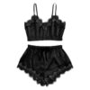 Ice Silk Lace Sexy Suspender Pajama Set