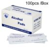 100pcs /Box Disposable Sterilized Alcohol Cotton Pads Cell Phone Tableware Sterilization First Aid Disinfection Wipes