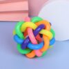 Colorful Bell Ball Soft Rubber Pet Teeth Cleaning Training Toy Bite-resistant Grinding Dog Toy