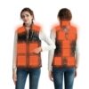 15 Areas Heated Shiny Vest For Women With 3 Independent Temperature Control