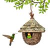 Straw Garden Decoration Birdhouse Hand-Woven Outdoor Birdcage Pendant