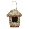 Handmade Grass Woven Birds Nest Garden Decoration Rustic Style Eco Birdhouse