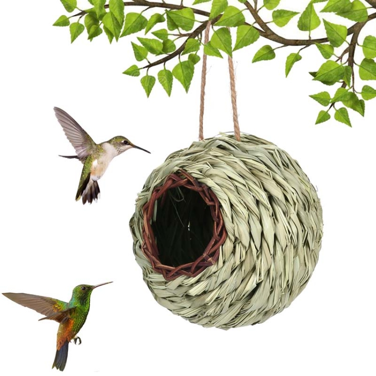 Ball Shape Hand-Woven Birdhouse Gardening Decoration Birds Nest