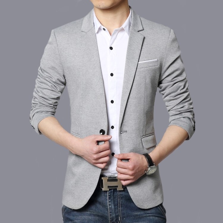 Men Casual Suit Blazer Slim Fit Business Formal Dress Groom Marriage Suit Coat