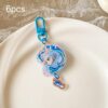 6pcs Cartoon Nezha Aobing Acrylic Schoolbag Charms