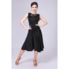 Sleeveless Fringed Latin Dance Dress Competition Performance Suit With Separate Bottoms