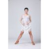 Waterdrop Fringed Sequins Suspenders Latin Dance Dress Competition Performance Suit