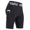 SIGETU Quick-drying Stretch Tights Five Pants(Color:Gray Size:XXXL)