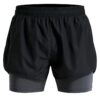 Men Fake Two-piece Sports Stretch Shorts