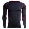 SIGETU Men Long Sleeve Quick-drying Sportswear (Color:Black Grey Size:XXXXL)