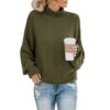 Fashion Thick Thread Turtleneck Knit Sweater