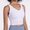 Fashionable Back Gathering Shockproof Yoga Sports Vest (Color:Dark Green Size:XL)