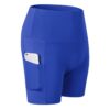 Running Training Tight Quick Drying Elastic High Waist Yoga Three Part Belt Pocket (Color:Grey Size:XXL)