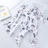Baby Long Sleeve Printed One-piece Suit (Color:Caring Pug Size:59)