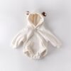 Newborn Clothes Plus Fleece Hooded Romper Romper