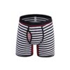 Striped Cotton Men Underwear Fat Guy Plus Long Boxer Underwear