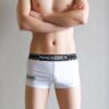 Men Solid Color Slim Breathable Boxer Underwear