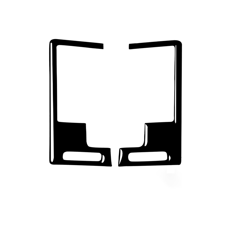 For Nissan 350Z 2003-2009 2pcs Car Center Vent Exhaust Decorative Stickers, Left and Right Drive Universal