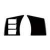 For Nissan 350Z 2003-2009 2pcs Car Steering Wheel Button Frame Type C Decorative Stickers, Left and Right Drive Universal