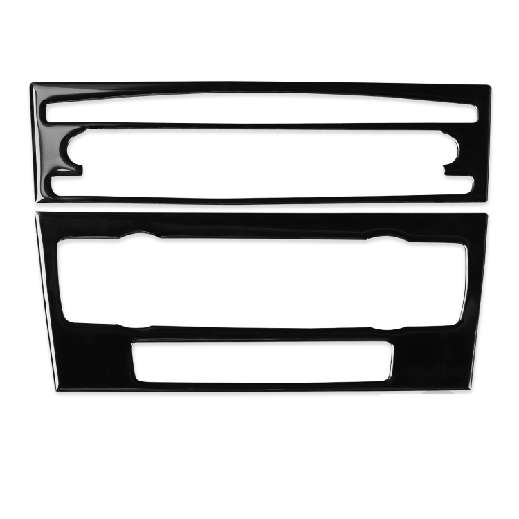 For BMW 3 Series E90/E92 2005-2012 2pcs Car Air Conditioner CD Control Panel Non-navigation with Holes Decorative Sticker, Left and Right Drive Universal