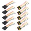 10pcs 6P Car Waterproof Plug Car Connector Plug-In, Length：10cm