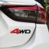 Car 4WD Personalized Aluminum Alloy Decorative Stickers, Size: 13x3.5x0.3cm