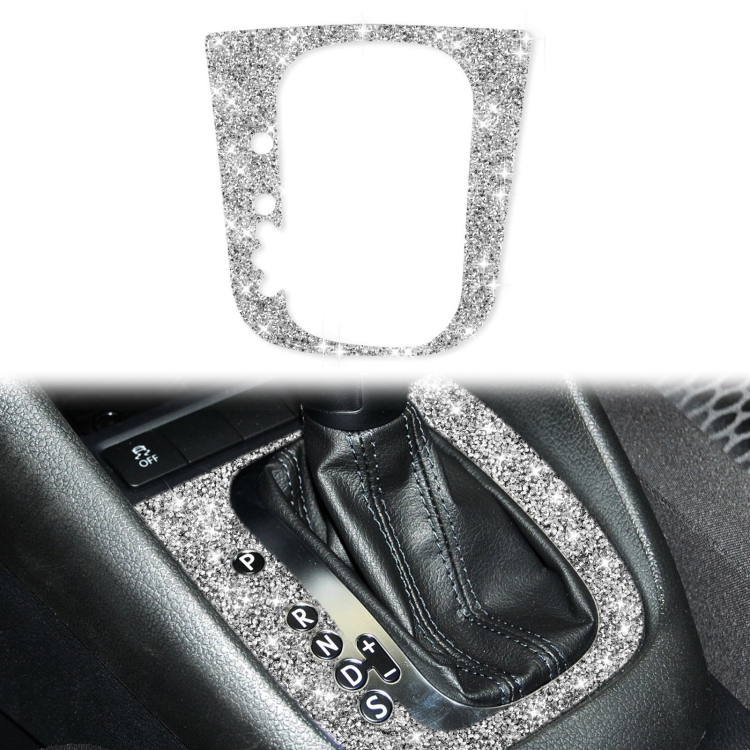 Car Gear Adjustment B Diamond Decoration Cover Sticker for Volkswagen Golf 6 2008-2012, Left-hand Drive