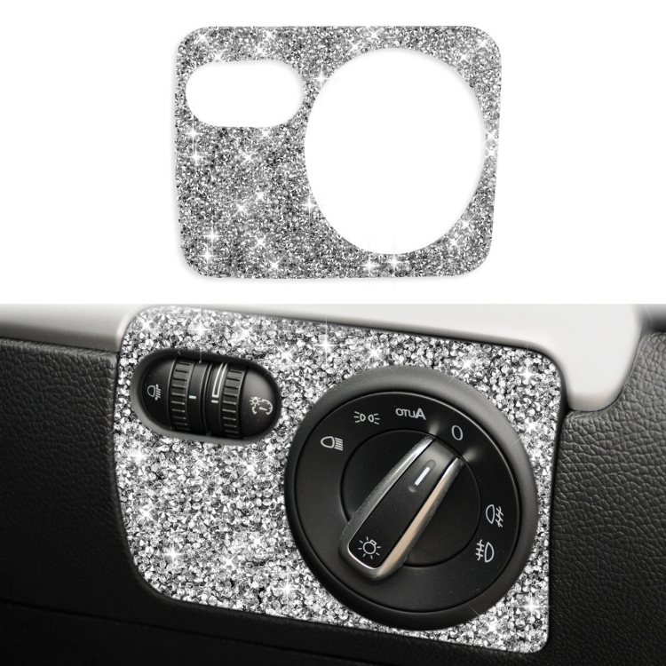 Car Headlight Diamond Decoration Cover Sticker for Volkswagen Golf 6 2008-2012, Right-hand Drive