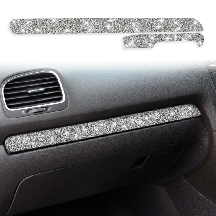 Car Central Control Diamond Decoration Cover Sticker for Volkswagen Golf 6 2008-2012, Right-hand Drive
