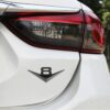 Car Number 8 Personalized Aluminum Alloy Decorative Stickers, Size:10x4x0.4cm