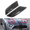 HD-713 1 Pair Car Hood Decorative Stickers Fender Air Vents Sticker(Black)
