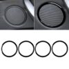4pcs / Set Car Door Horn Ring Decorative Sticker for BMW X5 E70 2008-2013 / X6 E71 2009-2014, Left and Right Drive Universal