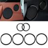 6pcs / Set Car Door Horn Ring Decorative Sticker for BMW X5 E70 2008-2013 / X6 E71 2009-2014, Left and Right Drive Universal