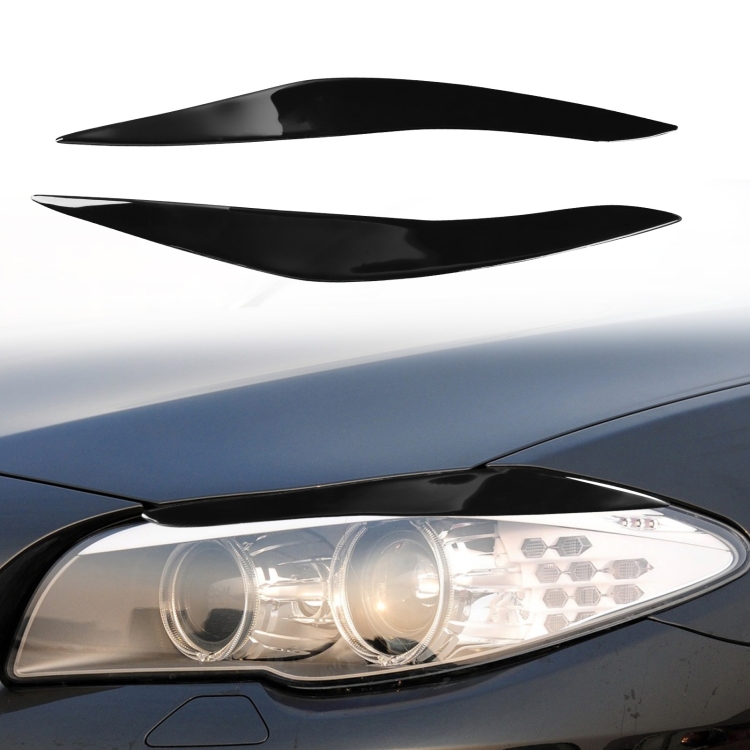 Pair Car Lamp Eyebrow Soft Decorative Sticker for BMW 5 Series F10 2010-2013
