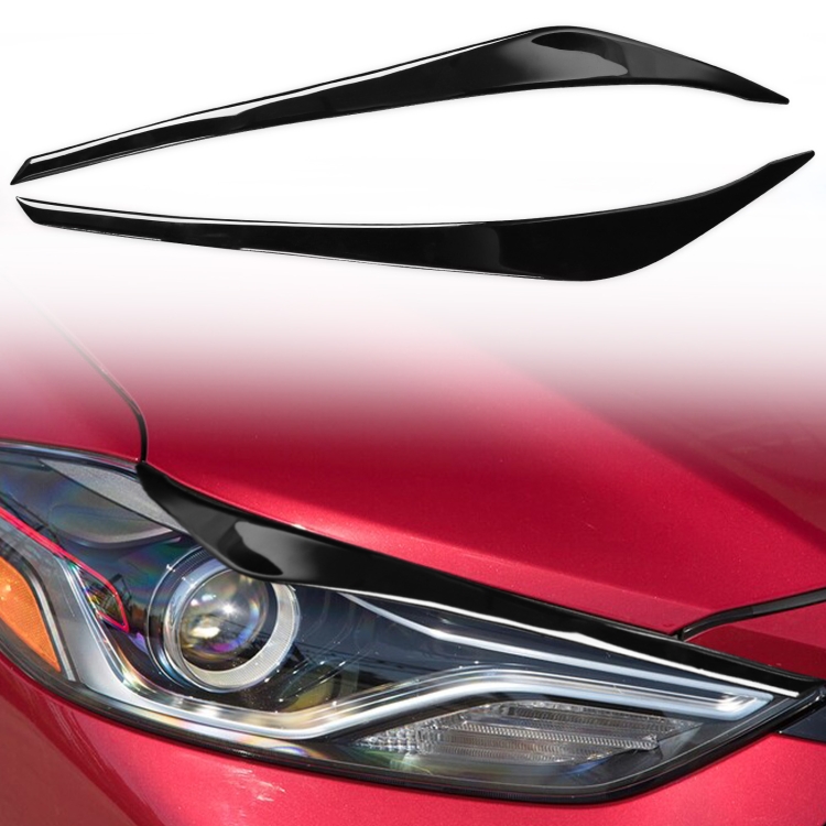 Pair Car Lamp Eyebrow Soft Decorative Sticker for Hyundai Elantra 2016-2018